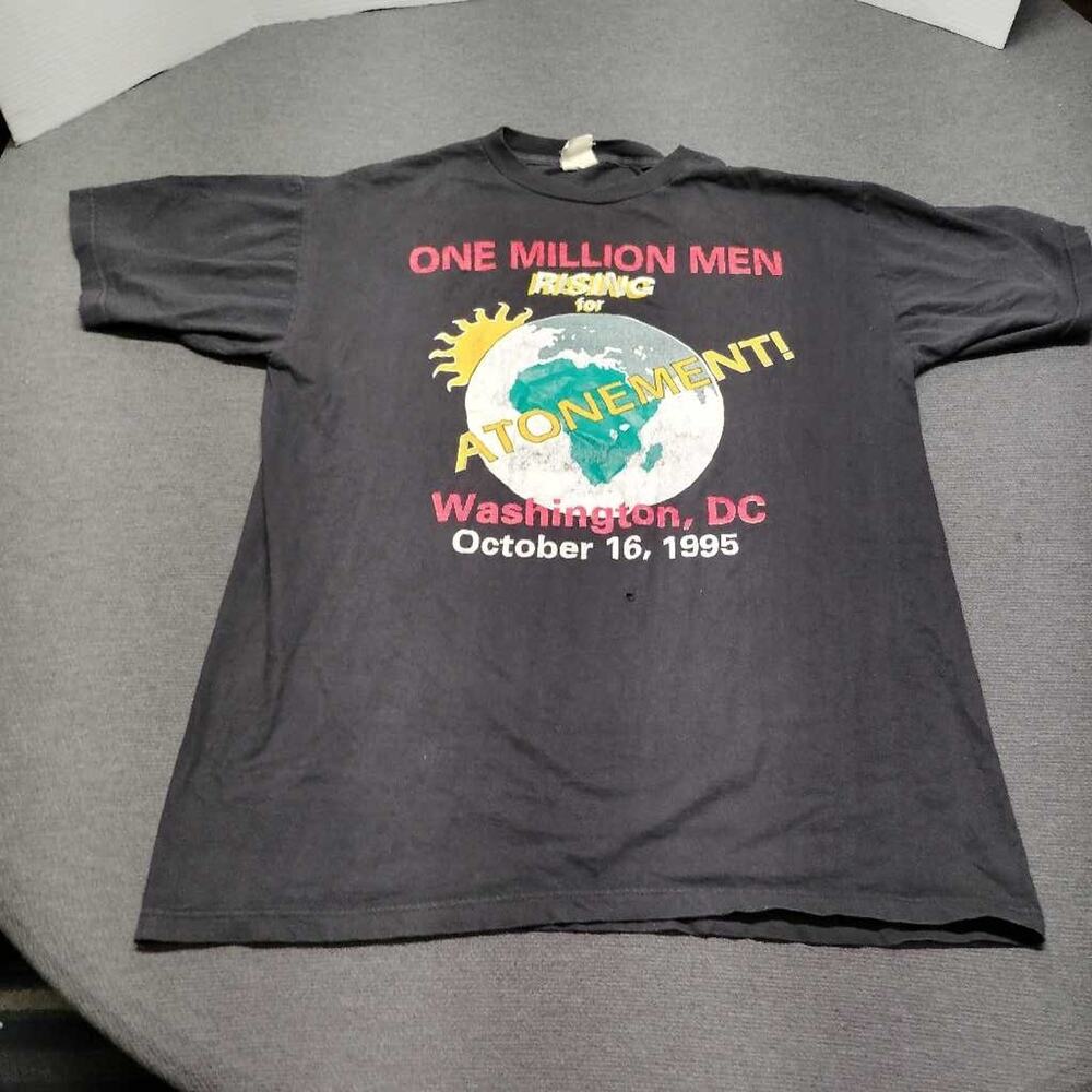 Vintage Million Man March 1995 T-Shirt XL Atonement Washington DC Evans